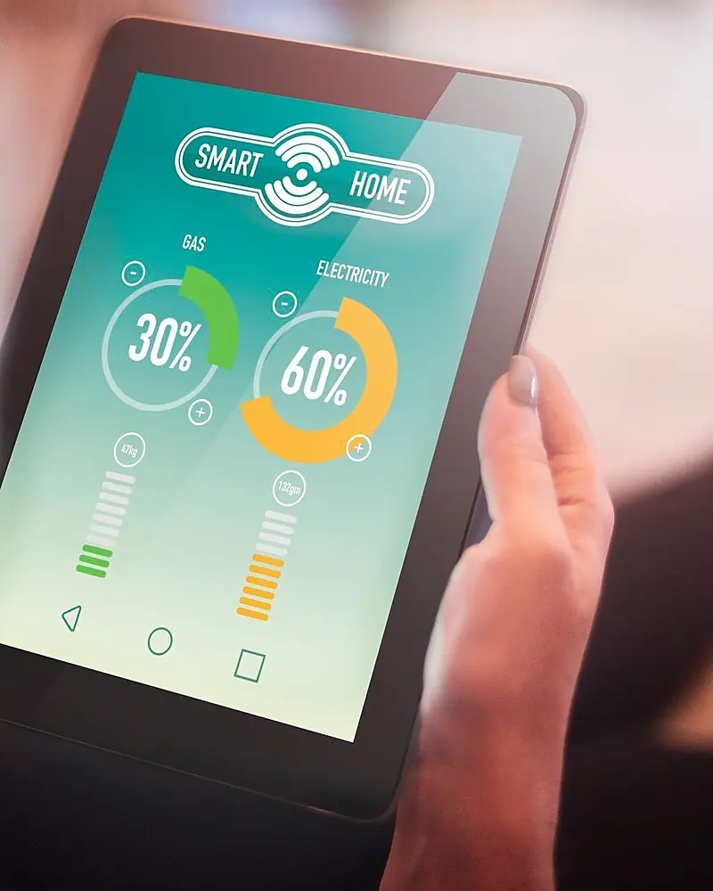 Controllo dei consumi di calore da tablet